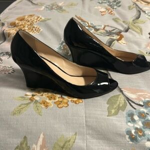 Cole Haan open Toe Patent Wedges, Size 9B